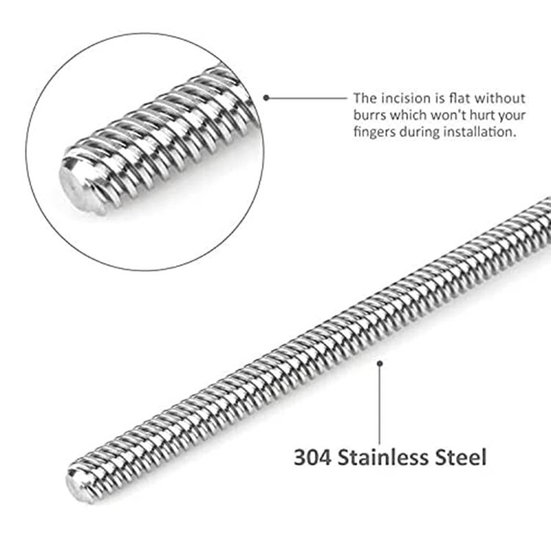 T8 Lead Screw Trapezoidal Rod 250MM Length Pitch 2MM Lead 12MM with Brass Nut - Image 2